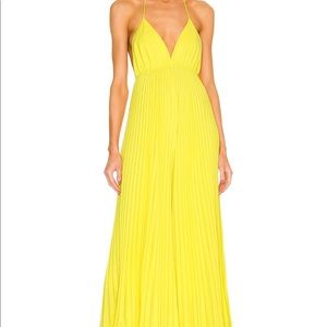 Brand New Alice and Olivia Yellow Formal Jumpsuit